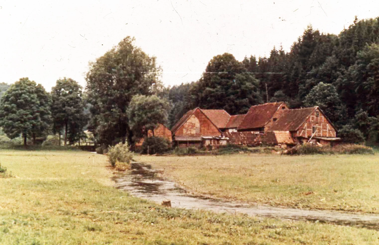 Historische Aufnahme der Untermühle im Einetal · Privatsammlung